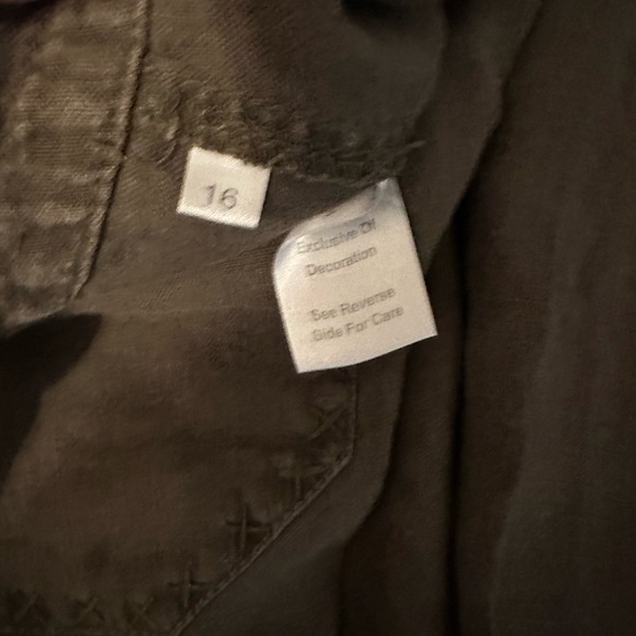 Cabi olive green linen pants size 16 - Picture 4 of 4